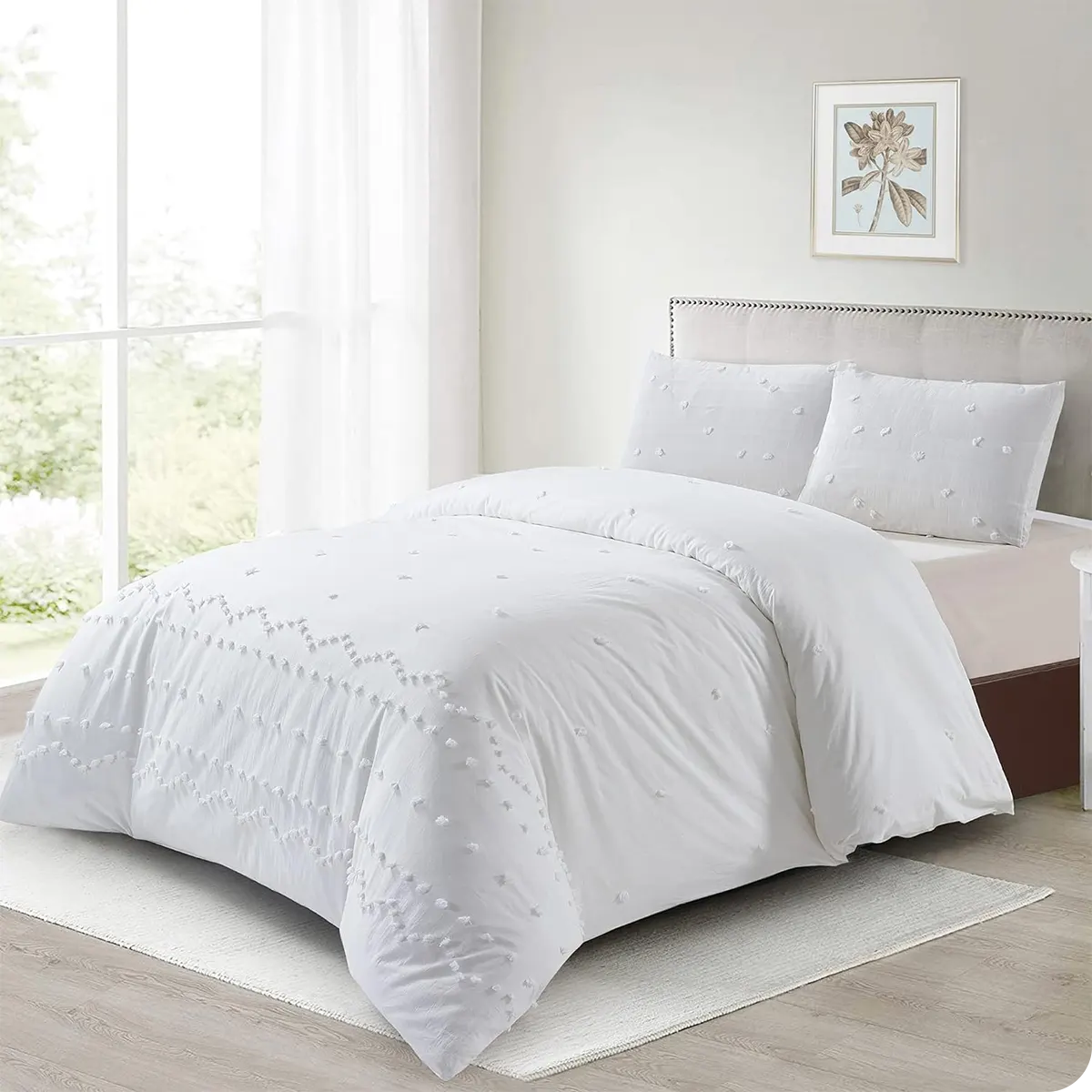 White clearance queen bedding