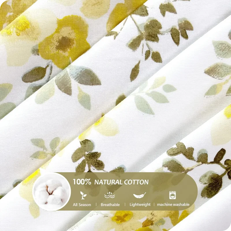 7-Piece King Size Cotton Sunny Yellow Comforter Set detail2
