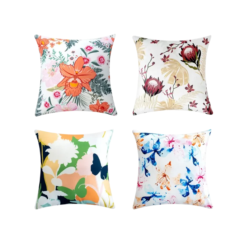 Beautiful Floral Pillow Covers - 4-Pack