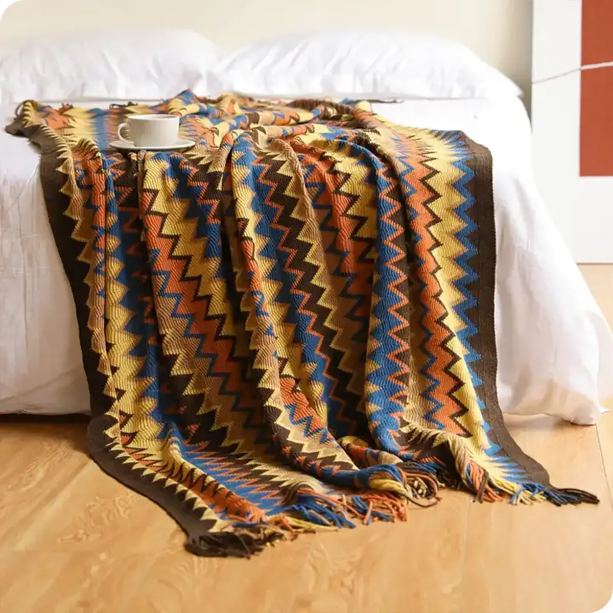 Boho Chic Woven Blanket detail01