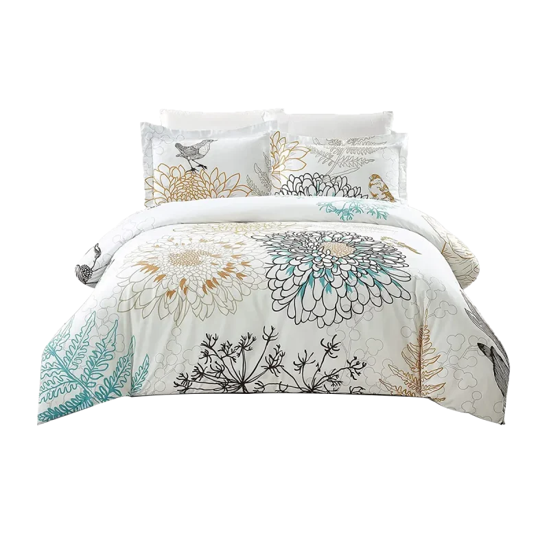 Cotton Percale Bird Duvet Cover Set