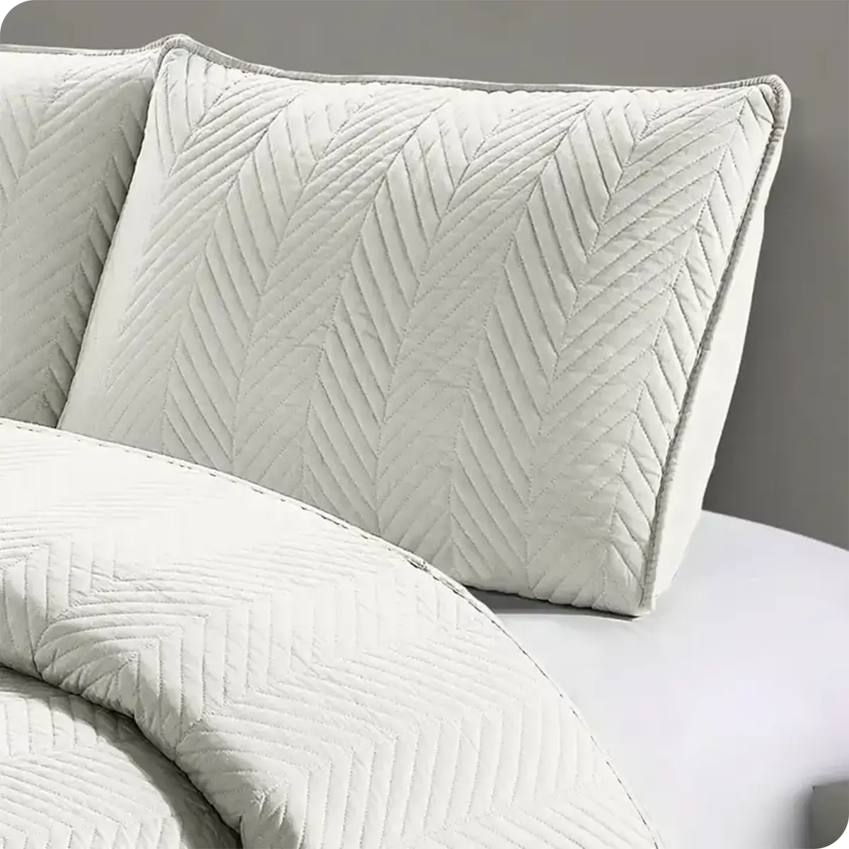 Embossed Microfiber Quilt Bedding Set detail01