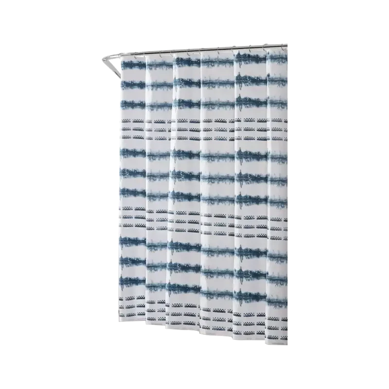 Watercolor Stripe Print Shower Curtain min