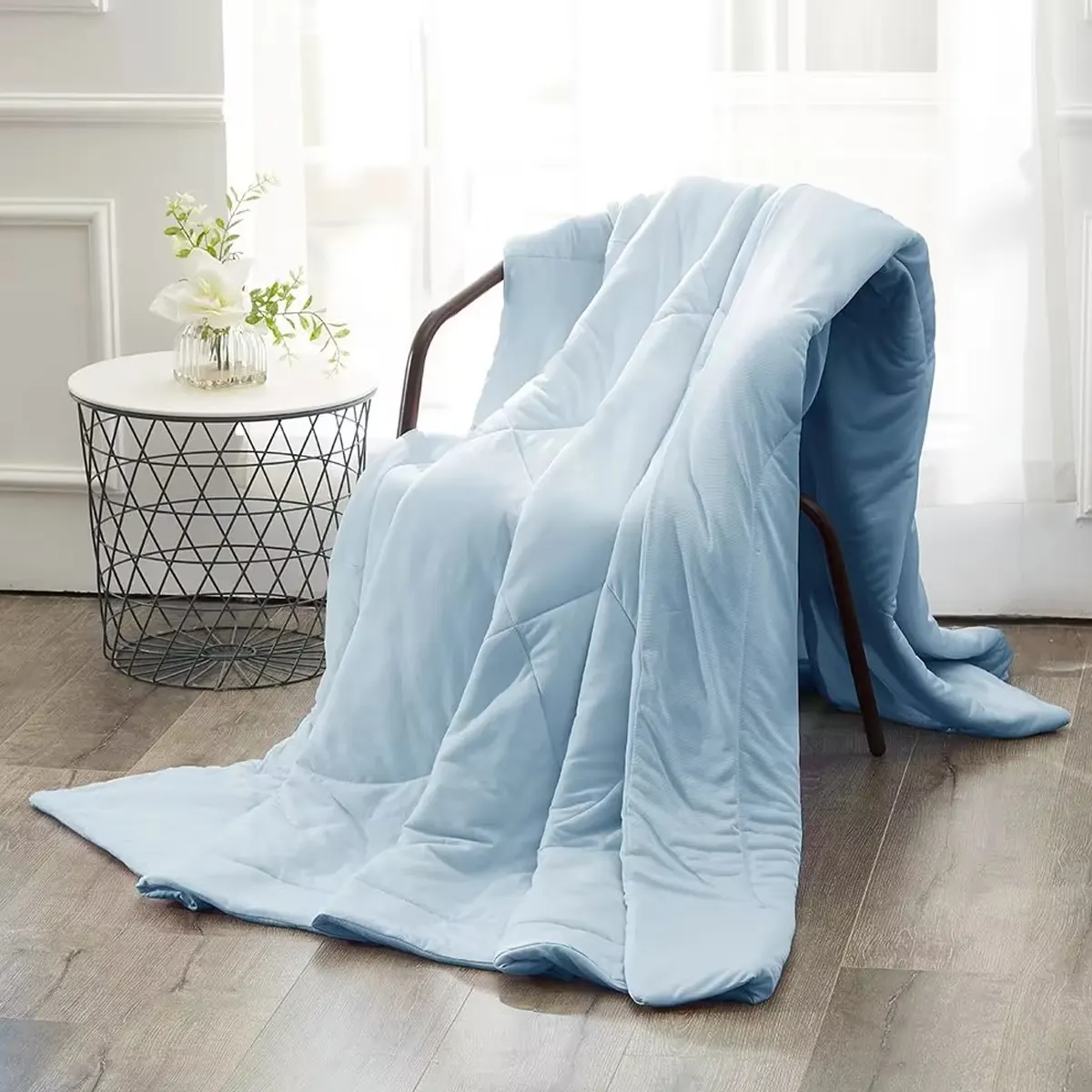 Cooling blue polyester quilts wholesale suppliers2