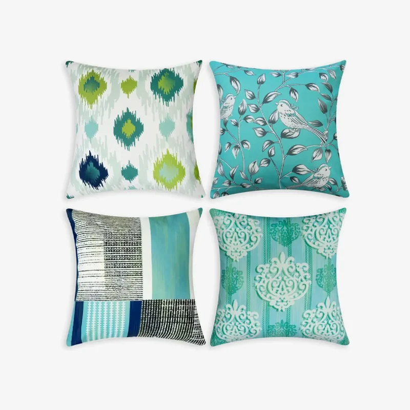 Buy green square decorative pillow covers in bulk