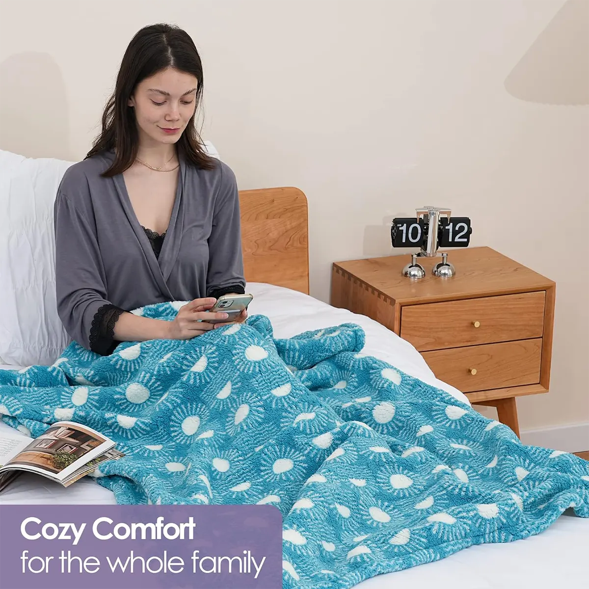 thumbnail image 2 of College Soft Two-Tone Sherpa Throw 50" X 60" Officially 2 of 14